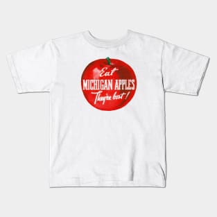 1940s Eat Michigan Apples Kids T-Shirt